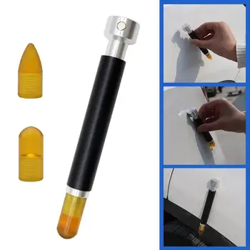  Ручка для выравнивания вмятин на автомобиле Вогнуто-выпуклая ручка для выбивания ям Резиновый молоток со сменным инструментом для восстановления
