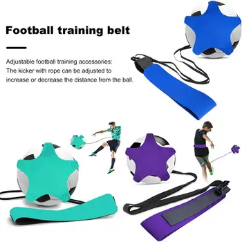 Футбольный тренажер Детский футбольный тренировочный инструмент с регулируемым поясным ремнем для одиночных футбольных тренировок Износостойкий для навыков