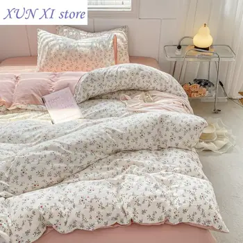 Новый пододеяльник в цветочном стиле Односпальная кровать funda nordica cama de Quilt Covers Queen Size Постельное белье для дома (наволочка требует заказа)