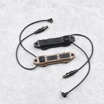 Тактический страйкбольный переключатель с двойной функцией для Surefir M300 M600 Plug Button Пульт дистанционного управления Подходит 20-миллиметровая рейка MLOK KEYMOD DBAL PEQ Лазер