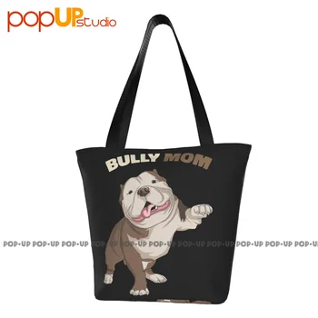 Американский хулиган Мама Смешная собака Мама День матери Милые сумки Пляжная сумка Сумка для покупок Прочный на разрыв