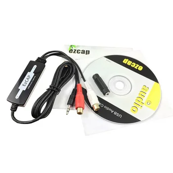EZCAP 216 USB Карта захвата звука Кассета в CD / MP3 Конвертер WMA WAVE Recorder Редактирование аудио в цифровой 3,5 мм Аудио RCA RL