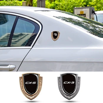 Автомобильная металлическая наклейка Пользовательский щит Авто Задний багажник Щит Эмблема Значок Наклейка для Mazda CX 3 CX 5 MS CX-3 CX-5 Автомобильный стайлинг