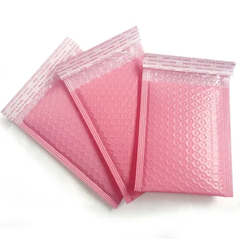 Пузырьковые почтовые ящики Маленькие конверты Почтовые мягкие сумки Доставка Розовый пластиковый пакет Почтовая упаковка для водонепроницаемых полиэтиленовых пакетов для рубашки