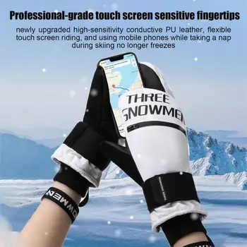 Водонепроницаемые перчатки для сноуборда Лыжные варежки с сенсорным экраном Тепловые толстые лыжные перчатки для охоты Пешие прогулки Сноуборд Катание на лыжах Велоспорт