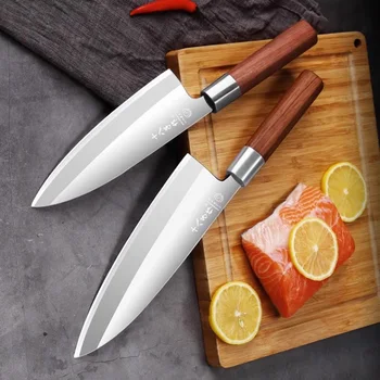  Shibazi Профессиональный нож Деба Рыбалка Филе Кухня Шеф-повар Суши Нож Высокоуглеродистая нержавеющая сталь Нарезка мяса Рыба Резак