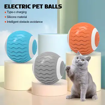 Умные игрушки для кошек Автоматический катящийся мяч Электрические игрушки для кошек Интерактивные для дрессировки кошек Самодвижущиеся игрушки для котят Аксессуары для домашних животных