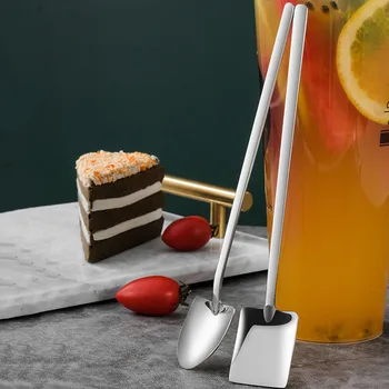 Креативная форма лопаты для мороженого Столовые приборы для питья Столовые приборы Кухонные столовые приборы Кофейные ложки Обеденные ложки Ложка Столовая посуда