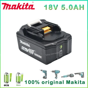 100% оригинальный литий-ионный аккумулятор Makita 18V 5000 мАч для Makita BL1830 BL1850 BL1860 BL1840 LXT400 Сменный аккумулятор электроинструмента