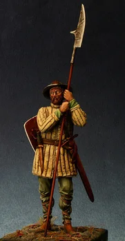 В разобранном виде 1/24 75 мм древний воин подставка с миниатюрными моделями фигурки из смолы копья Неокрашенные