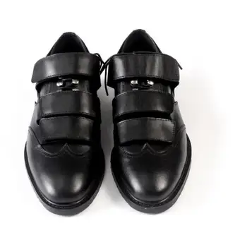 Новое поступление повседневная обувь для мужчин черная мужская обувь с крючком и петлей