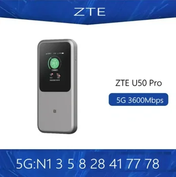 разблокированный ZTE 5G Портативный WiFi U50 Pro 10000 мАч 27 Вт Быстрая зарядка WiFi 6 3600 Мбит/с Мобильная точка доступа 5G Маршрутизатор Слот для SIM-карты MU5120