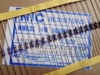 Taiwan NIC металлические пленочные прецизионные резисторы 1/4W4.64K 0.25W4.64K 1%