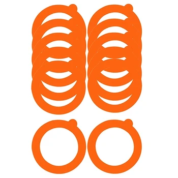 24 Упаковка силиконовой сменной прокладки, Герметичные резиновые уплотнительные кольца для крышек банок Mason, Герметичный консервный силикон, оранжевый