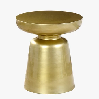 бронзовый металлический скандинавский круглый приставной столик современный для гостиной домашняя мебель латунь журнальный столик золотой журнальный столик