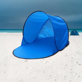  Маленькая складная палатка Солнцезащитный крем Проволока Оксфордская ткань Полиэстер Внешняя палатка Ткань Сверхлегкая однослойная палатка для пляжного отдыха Анти-УФ