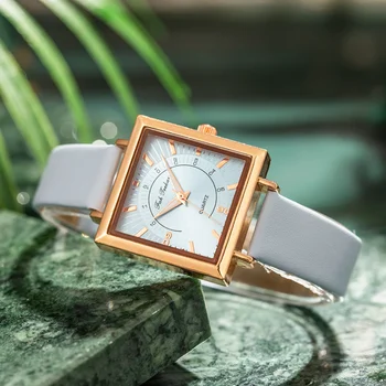 2024 Новые модные квадратные кварцевые часы Простые универсальные женские часы Asual Модные винтажные наручные часы Montre Femme Dropshipping