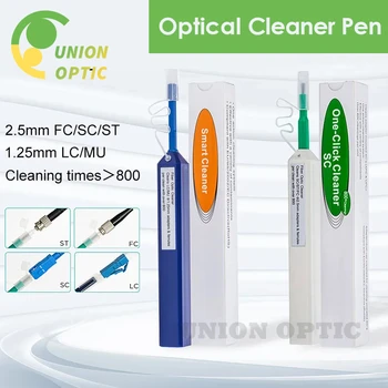  Инструмент для очистки оптоволокна Оптические разъемы Ручка для чистки с 800+ для наконечников LC / MU 1,25 мм UPC / APC нажимного типа