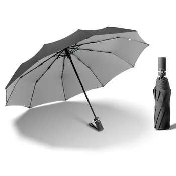 Зонты Новый Большой Сильный Модный Ветрозащитный Мужчины и Женщины Нежный Складной Компактный Полностью Автоматический Дождь Высококачественный Зонтик
