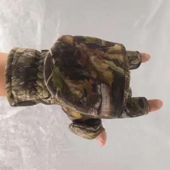 Уличные перчатки Камуфляжный принт Наружные перчатки с половиной пальца Противоскользящие мягкие дышащие варежки для скалолазания, рыбалки, путешествий, кемпинга