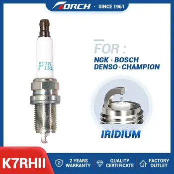 Свеча зажигания TORCH K7RHII Заменить на PFR7S8EG для F5KPP332SB 0242245576 для VW 101905631H для Denso IK22 Двойная иридиевая свеча