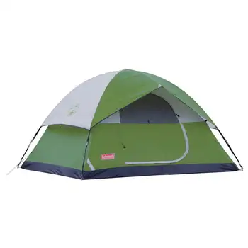 Sundome 4-местная купольная палатка для кемпинга, 1 комната, зеленая
