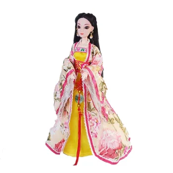 Коллекционная кукла 30 см в китайском стиле Набор костюмных кукол 1/6 БЖД с головными уборами Игрушки для девочек