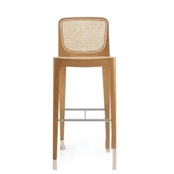 Роскошная гостиная Дизайнерские стулья Столовая из массива дерева Релакс Кафе Пол Стул для отдыха Ратан Высокий шезлонг Ротин Современная мебель WXH35XP