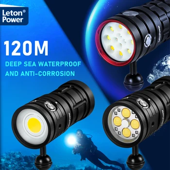  Профессиональный подводный фонарь 4 * 120 * 120 36Core Photography Light High Lumens Дайвинг-фонарик 120 м Водонепроницаемый фонарик видеокамеры