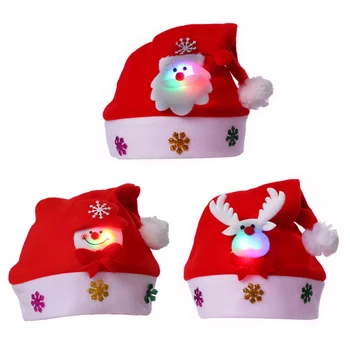 2023 Рождественские шляпы Новый год Санта-Клаус Снеговик ElK Кепка для детского сада Домашняя вечеринка Дети Взрослый Рождественский подарок Украшение