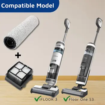 Сменная роликовая щетка и комплект фильтров, совместимый с аккумуляторным пылесосом для влажной и сухой уборки Tineco Floor One S3 и IFloor 3