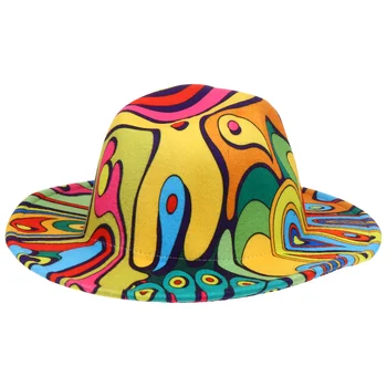 1Pc Красочная джазовая шляпа Джазовый сценический костюм Шляпа Реквизит для декора