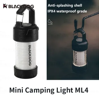 Naturehike BLACKDOG ML4 Мини-лампа для кемпинга Портативные многофункциональные фонари для палатки 3 передачи Регулируемый зарядный фонарик Type-C