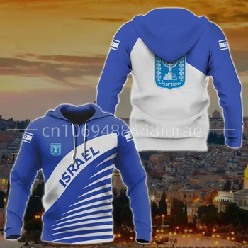 2023 Новый Израиль Толстовка с капюшоном Свободные мужские модные толстовки Мальчик Повседневная одежда Уличная одежда оверсайз