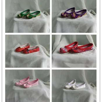 нежная и красивая 1/3 БЖД кукольная обувь, национальный стиль yeluoli древнее платье ткань обувь бесплатная доставка