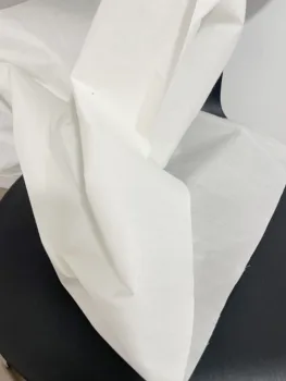 Оригинальная белая бумага На ощупь Твердое волокно Мода Пластичность Хлопковая рубашка Креативная одежда Дизайнерская ткань