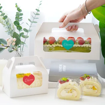  Window Box Упаковка Подарочные коробки с окном из ПВХ для конфет / тортов / мыла / печенья свадебная подарочная коробка свадебный пакет сумка коробка 10 шт