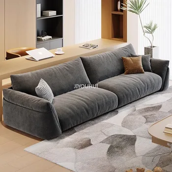 3,6 м King Size Высококачественный диван Матовая технология Ткань Минималистичный серый диван Длинный комфорт Divano Letto Мебель для гостиной