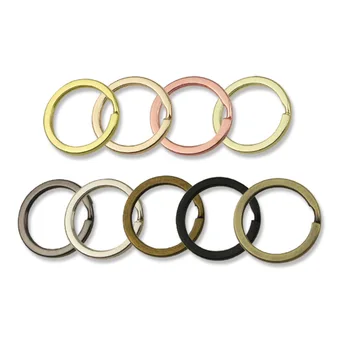 20 мм круглые разъемные брелоки для ключей навалом для брелков и художественных ремесел металлические плоские раздельные брелки кольца золотые брелоки из нержавеющей стали