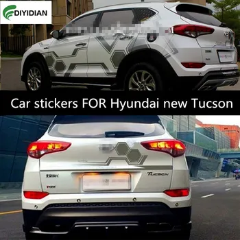 Автомобильные наклейки ДЛЯ Hyundai новый Tucson ix25 ix35 внешний вид кузова модификация украшение наклейки на спортивный автомобиль автомобильная пленка