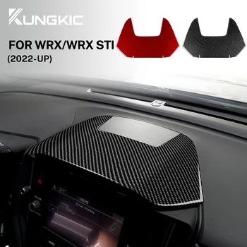  Средняя наклейка на центральную консоль автомобиля для Subaru WRX / WRX STI 2022 2023 RHD LHD Real Soft Carbon Fiber Sticker Interio Accessories