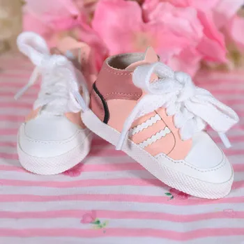 Обувь для 1/3 БЖД розовый белый Средний топ кроссовки подарок игрушка бесплатная доставка