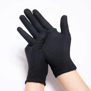  Черные хлопчатобумажные перчатки Женщины Мужчины Варежки Перчатки Полный палец Бытовая кухня Лаборатория Очистка продуктов Выпечка Инструмент