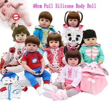 48 см Все тело Vinly Bebe Reborn Детские куклы для малышей Популярная детская 3D-кожа может быть ванной Высококачественный подарок с бутылочкой и игрушкой