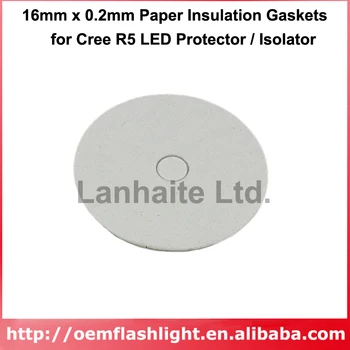 16 мм x 0,2 мм Бумажные изоляционные прокладки для светодиодного протектора / изолятора Cree R5 (10 шт.)