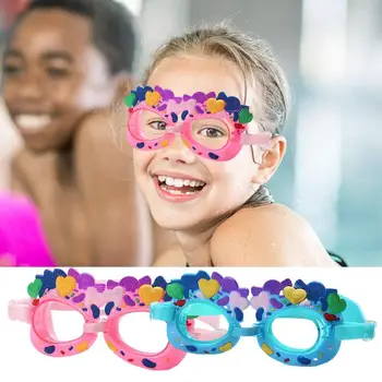 Очки для плавания Противотуманные водонепроницаемые очки для бассейна для девочек с берушами для детей Детские спортивные очки для дайвинга