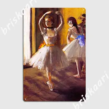Эдгар Дега Hd Два танцора в студии Школа танцев Металлическая табличка Плакат Настенная роспись Настенный декор Печать жестяной вывески Плакат