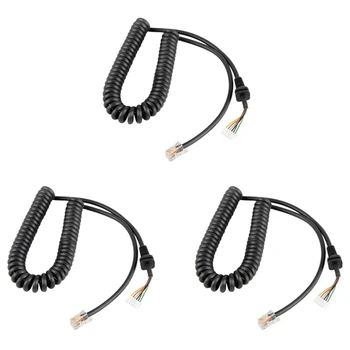 3X Автомобильный микрофонный кабель для ручного динамика для YAESU MH-48 MH-48A6J FT-8800R FT-8900R FT-7900R FT-1807 FT-7800R FT-2900R