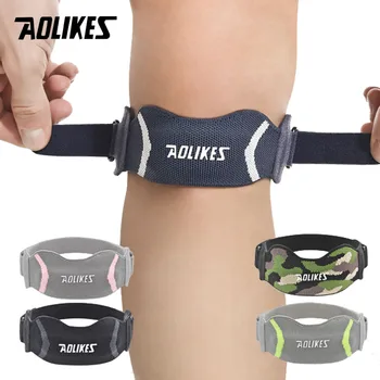 AOLIKES 1 шт. Коленный ремень для коленной чашечки, регулируемый коленный бандаж, стабилизатор сухожилия, опорная лента для облегчения боли в колене, перемычка колена