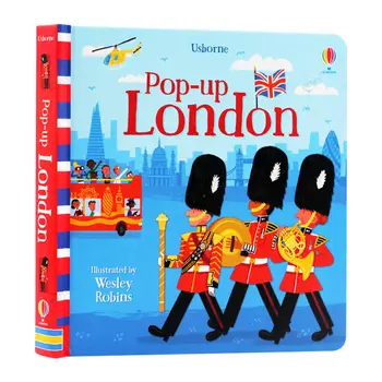 Usborne Pop Up Лондонские образовательные книжки с картинками для детей, изучающих английский язык 3D Картонная книга с клапаном Детская развивающая игрушка Монтессори